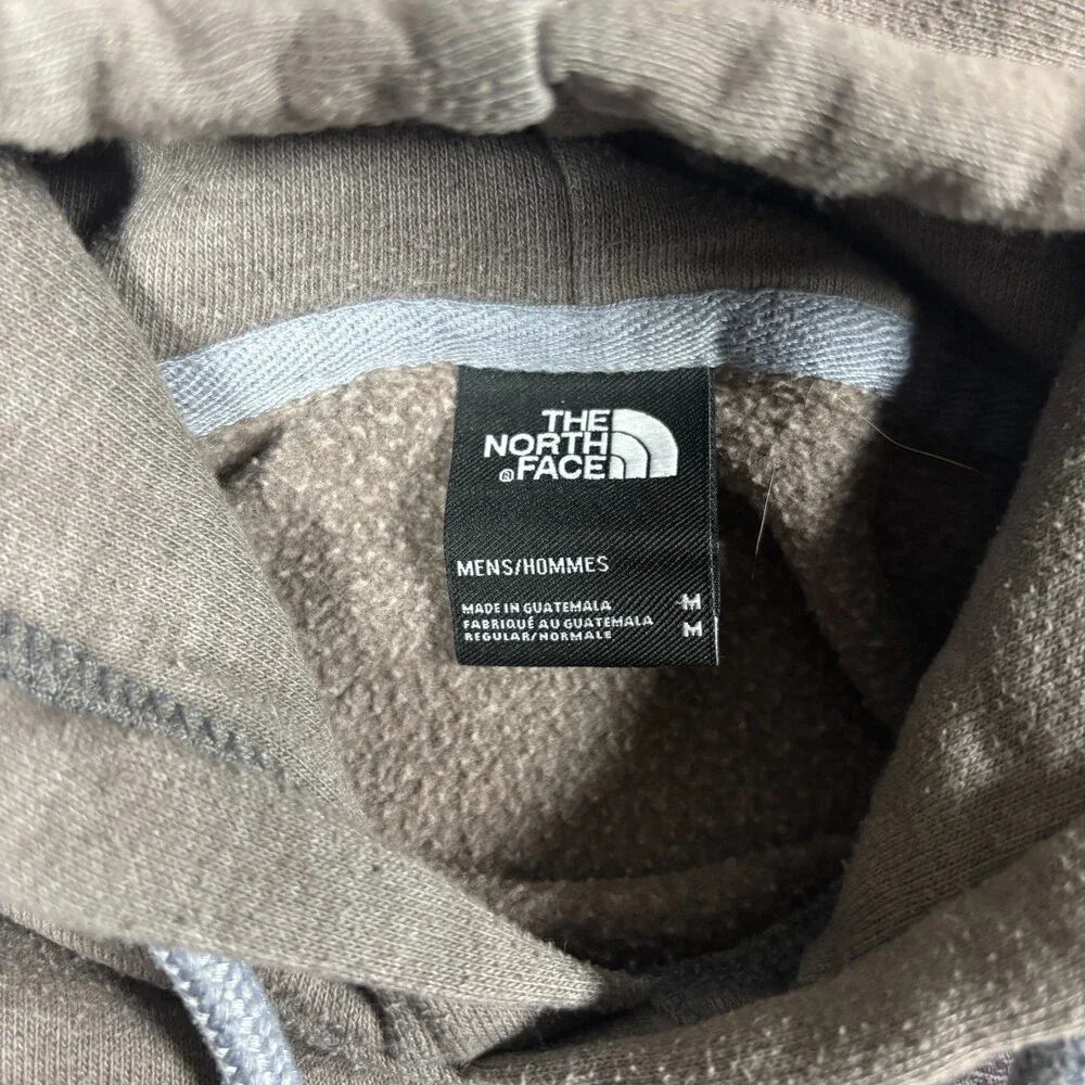 The North Face Bear Graphic Hoodie Mens M Taupe Grey Pullover Sweatshirt